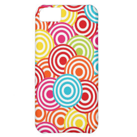 Bold Bright Colorful Concentric Circles Pattern Case For iPhone 5C