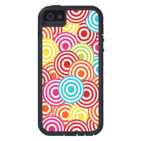 Bold Bright Colorful Concentric Circles Pattern iPhone 5 Case