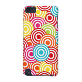 Bold Bright Colorful Concentric Circles Pattern iPod Touch 5G Case
