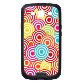 Bold Bright Colorful Concentric Circles Pattern Samsung Galaxy S3 Case