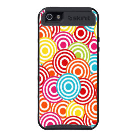 Bold Bright Colorful Concentric Circles Pattern Cover For iPhone 5