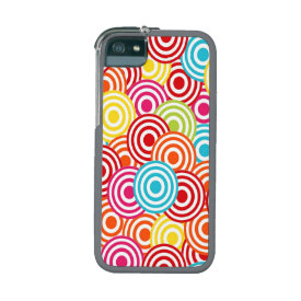 Bold Bright Colorful Concentric Circles Pattern Case For iPhone 5
