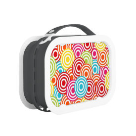 Bold Bright Colorful Concentric Circles Pattern Yubo Lunch Boxes
