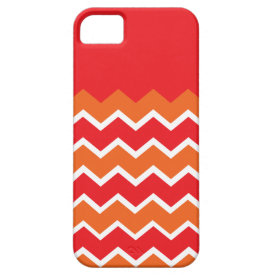 Bold Bright Orange Red Chevron Zigzag Pattern iPhone 5/5S Cover