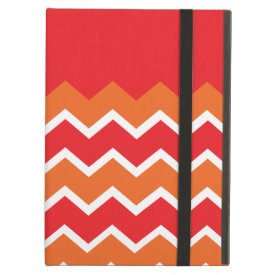Bold Bright Orange Red Chevron Zigzag Pattern iPad Case