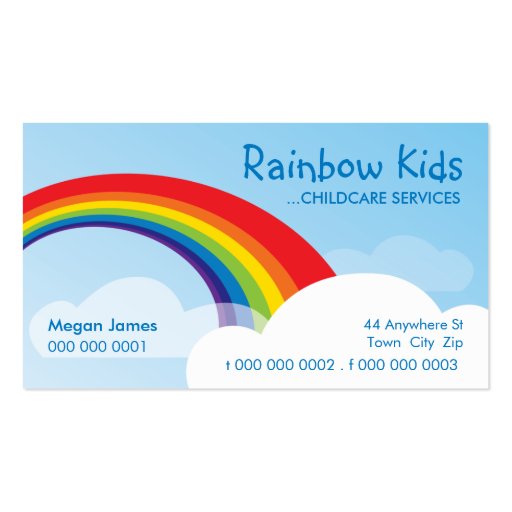 BOLD BUSINESS CARD :: fun rainbow 1L (front side)