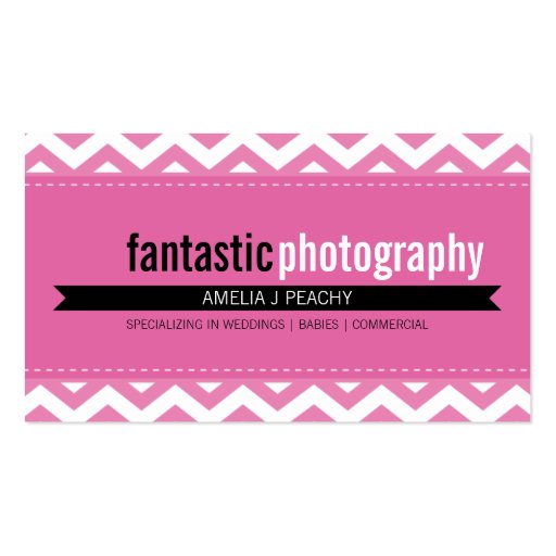 BOLD BUSINESS CARD :: simple modern chevron 10 (front side)