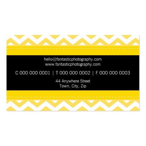 BOLD BUSINESS CARD :: simple modern chevron 12 (back side)