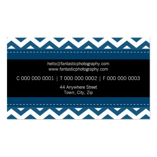 BOLD BUSINESS CARD :: simple modern chevron 7 (back side)