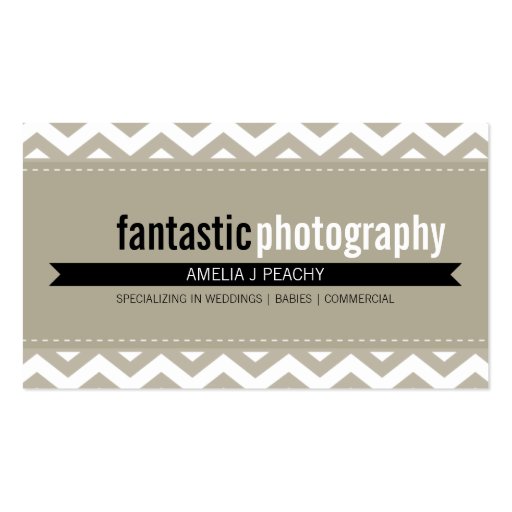 BOLD BUSINESS CARD :: simple modern chevron 8 (front side)