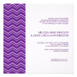 Bold Chevron Stripe Deep Purple Affordable Announcements