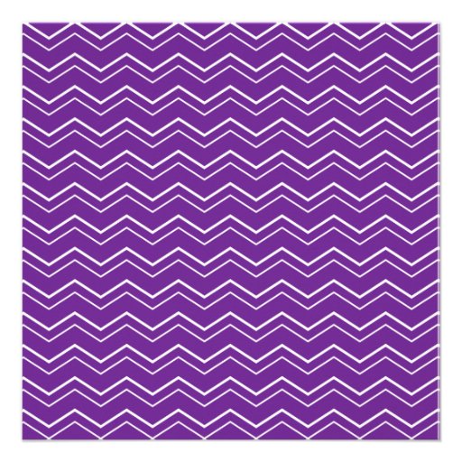 Bold Chevron Stripe Deep Purple Affordable Announcements