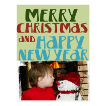 Bold Christmas & New Year Joy postcards
