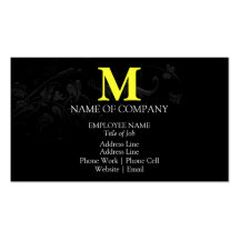 Bold Color Monograms For BusinessCards Business Cards