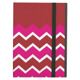 Bold Colorful Chevron Zigzag Pattern Red Hot Pink iPad Case