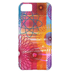 Bold Colorful Funky Spirographs and Stripes iPhone 5C Cover