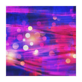 Bold Colorful Purple Blue Pink Abstract Design Canvas Prints