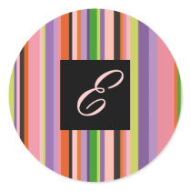 Bold Colorful Stripes Letter E stickers by Initialreaction Bold Colorful Stripes Letter E stickers