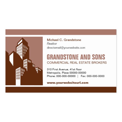 Bold Commercial Real Estate Business Card