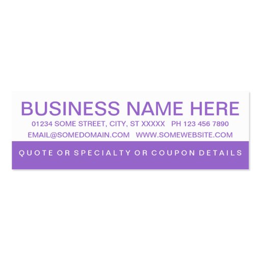 bold CUPCAKES customer loyalty Business Card Template (back side)