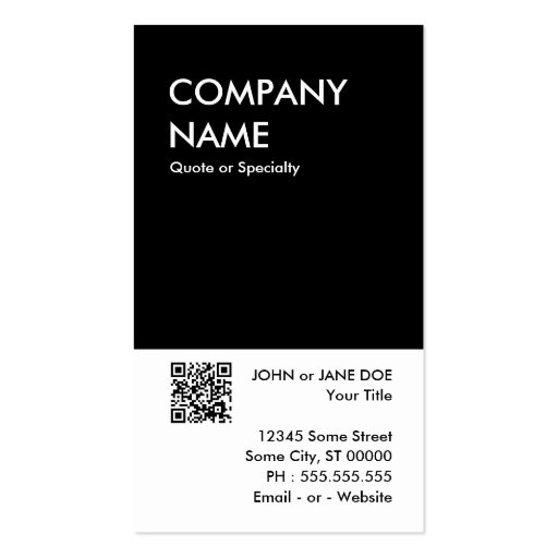 bold design your own QR code Business Cards (back side)