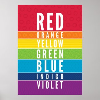 BOLD EDUCATIONAL CLASSROOM rainbow color art chart Posters