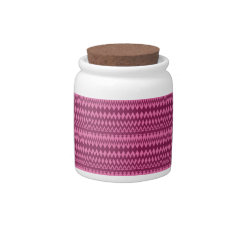 Bold Girly Magenta Pink Chevron Tribal Pattern Candy Jar