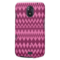 Bold Girly Magenta Pink Chevron Tribal Pattern Samsung Galaxy Nexus Covers