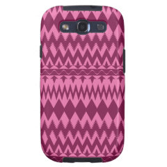 Bold Girly Magenta Pink Chevron Tribal Pattern Samsung Galaxy SIII Case