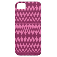 Bold Girly Magenta Pink Chevron Tribal Pattern iPhone 5 Cover