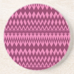 Bold Girly Magenta Pink Chevron Tribal Pattern Coasters