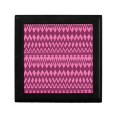 Bold Girly Magenta Pink Chevron Tribal Pattern Gift Box