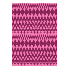 Bold Girly Magenta Pink Chevron Tribal Pattern Invitations