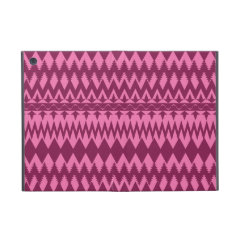 Bold Girly Magenta Pink Chevron Tribal Pattern iPad Mini Case