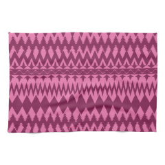Bold Girly Magenta Pink Chevron Tribal Pattern Towel