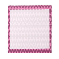 Bold Girly Magenta Pink Chevron Tribal Pattern Notepads