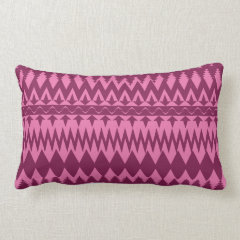 Bold Girly Magenta Pink Chevron Tribal Pattern Throw Pillows