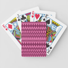 Bold Girly Magenta Pink Chevron Tribal Pattern Card Decks