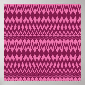 Bold Girly Magenta Pink Chevron Tribal Pattern Gift