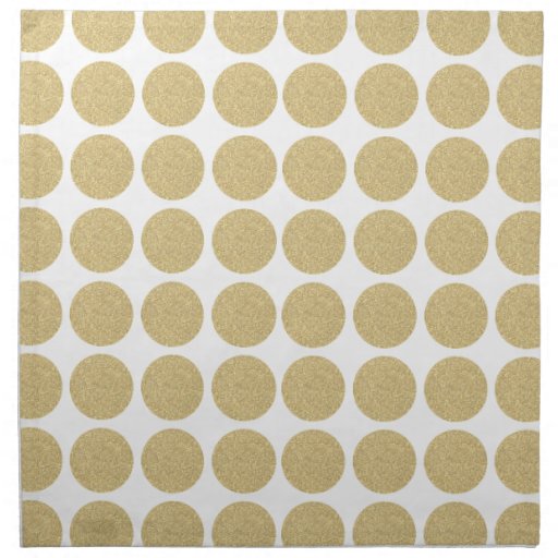 Bold Glitter Gold Polka Dots Napkins Zazzle