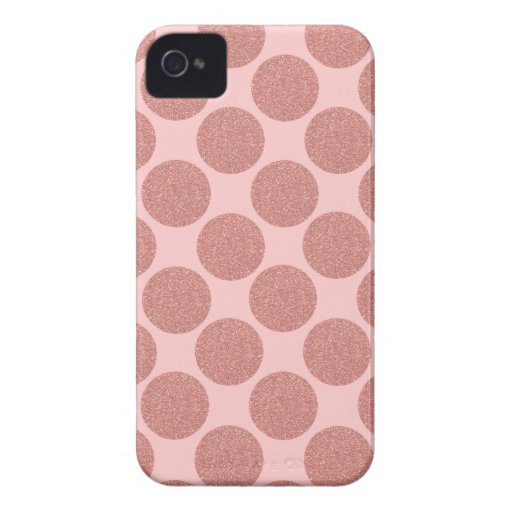 ... Glitter Rose Gold Dots with custom background Case-Mate iPhone 4 Cases