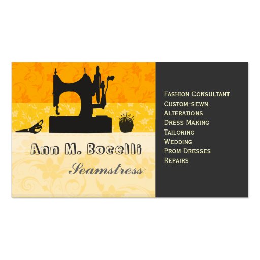 Bold Gold Artisan Crafter Business Cards (front side)