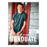 Bold Grad Guy Photo Graduation Party Invitation at Zazzle