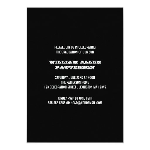 Bold Grad Guy Photo Graduation Party Invitation