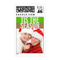Bold green brown Tis Season photo holiday stamp stamp