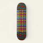 Bold Grid Color Skateboard