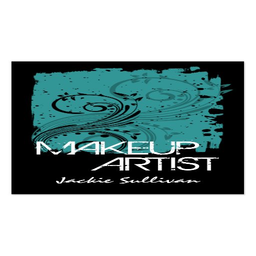Bold Grunge Makeup Artist Business Cards