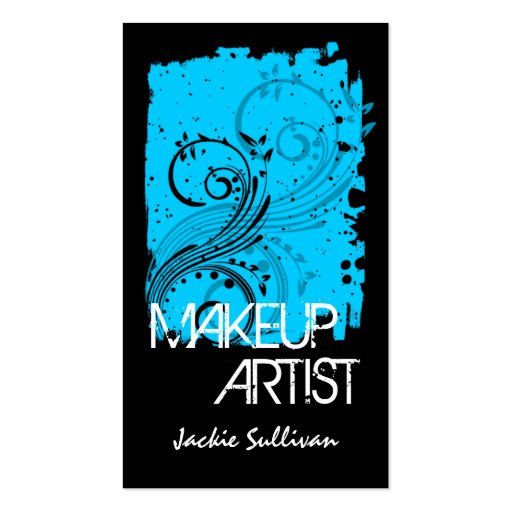Bold Grunge Makeup Artist Business Cards