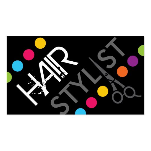 Bold Hair Stylist Business Card (front side)