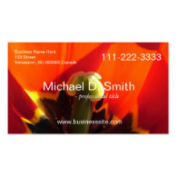 Bold, impressive red tulip flower full information business card template